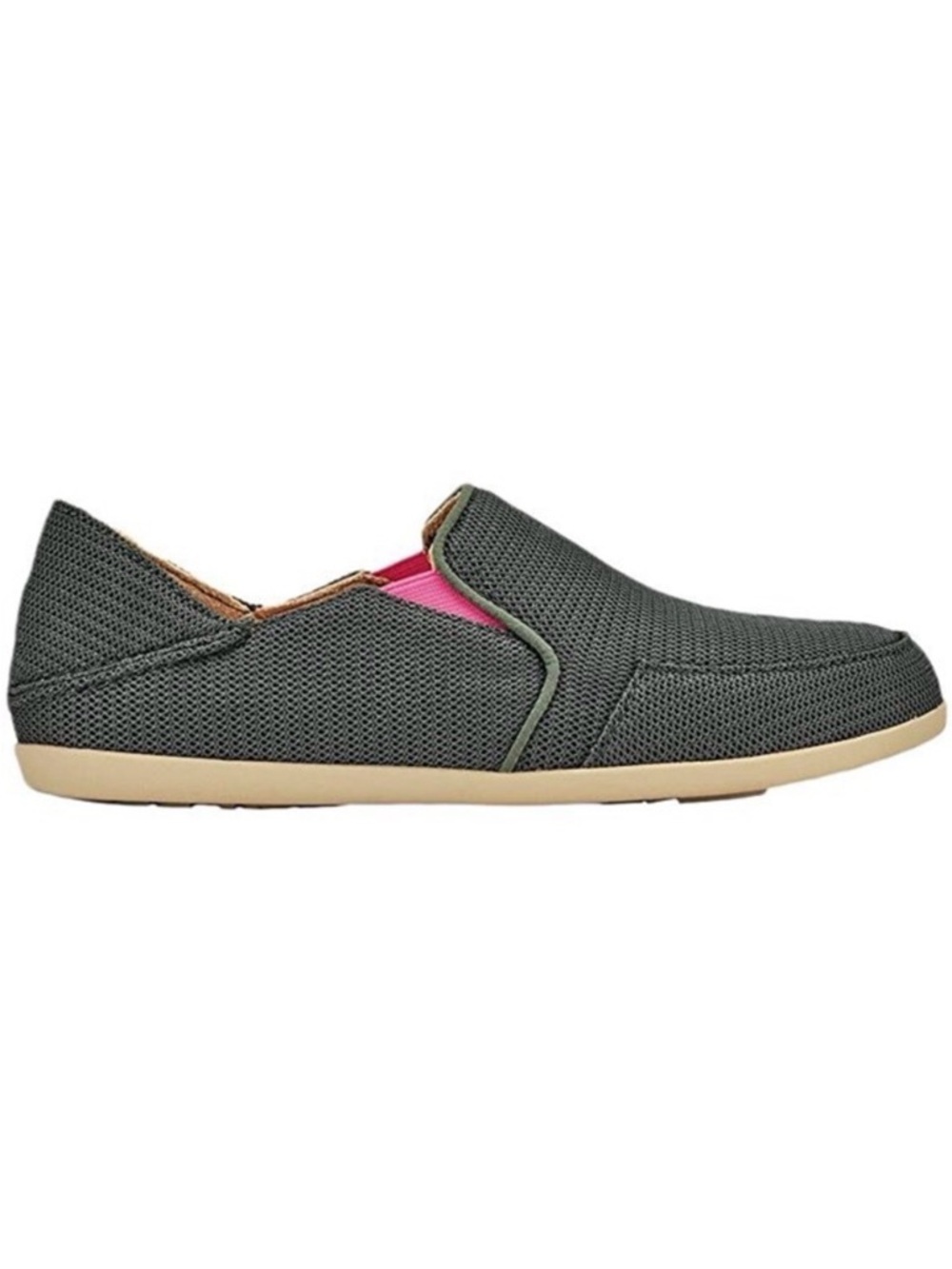 OluKai Waialua Mesh Slip On Shoe Women’s Dark Shadow Magenta Twin Gore Size 9.5